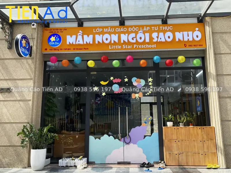 Mẫu bảng hiệu trường mầm non - 2