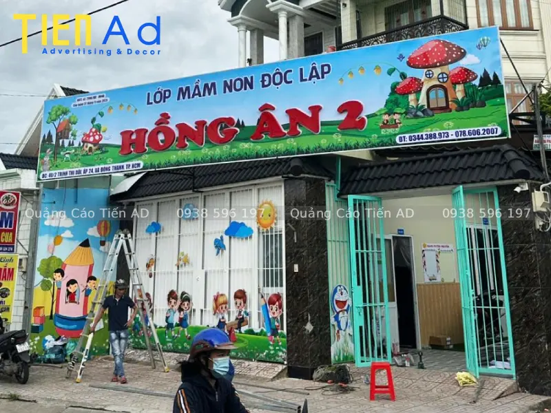 Mẫu bảng hiệu trường mầm non - 5