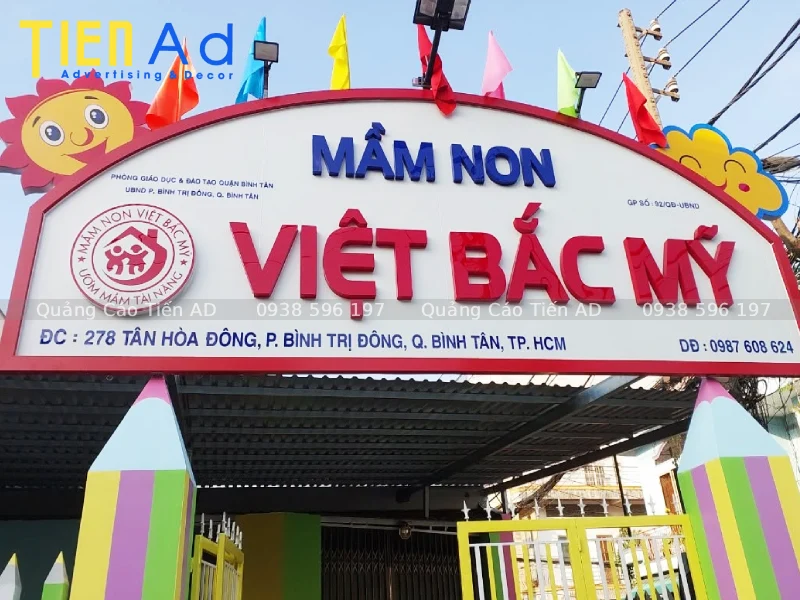 Mẫu bảng hiệu trường mầm non - 8