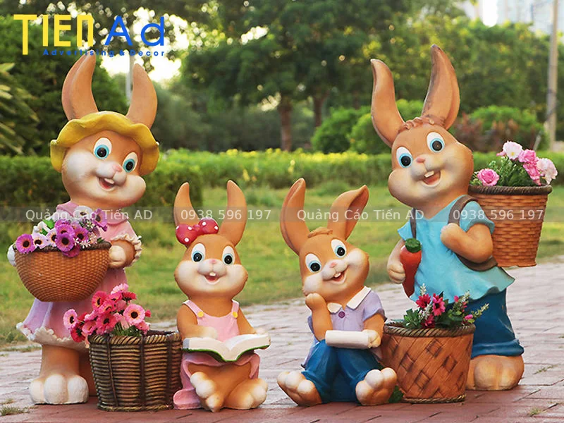 Mẫu mô hình con thỏ composite - 2