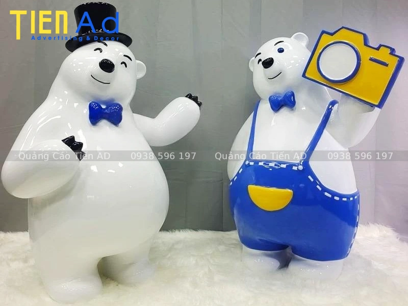 Mẫu mô hình gấu Bắc Cực composite - 3