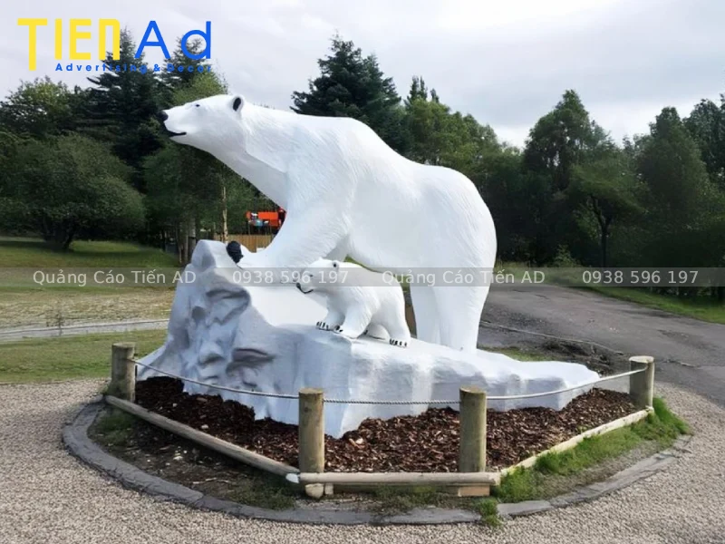 Mẫu mô hình gấu Bắc Cực composite - 4