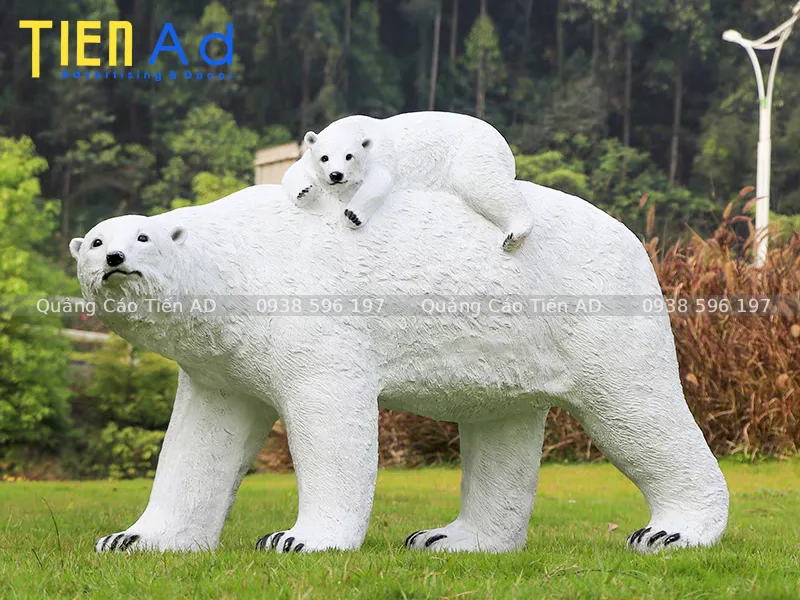 Mẫu mô hình gấu Bắc Cực composite - 6