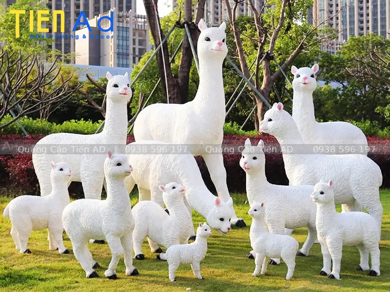 Mẫu mô hình lạc đà Alpaca composite - 7