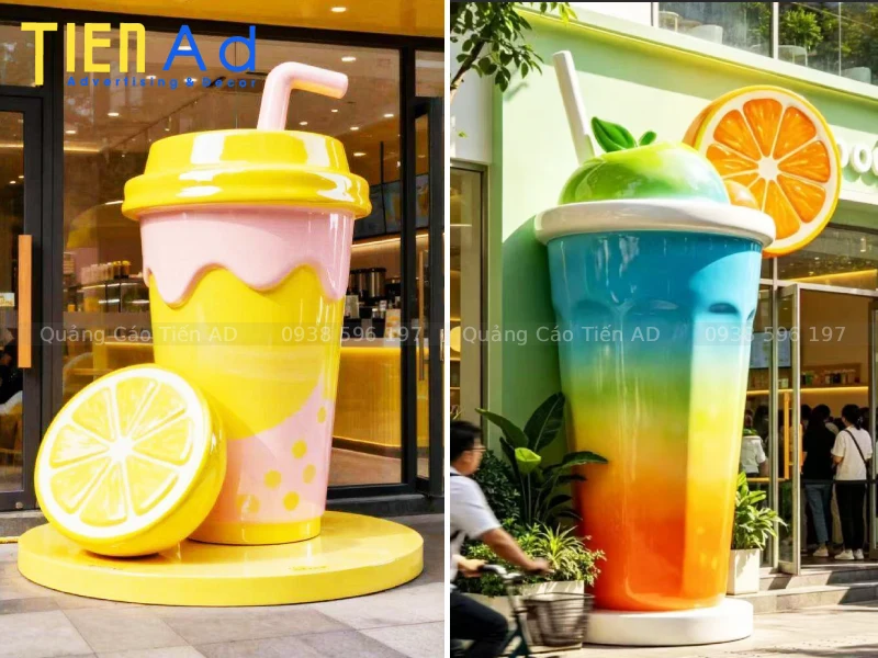 Mẫu mô hình ly trà trái cây composite - 3