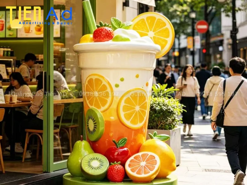 Mẫu mô hình ly trà trái cây composite - 4