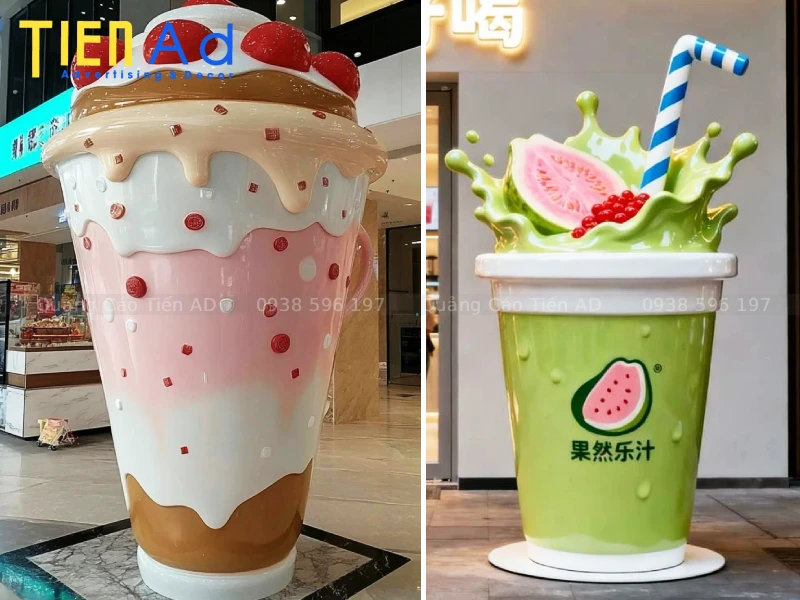 Mẫu mô hình ly trà trái cây composite - 7
