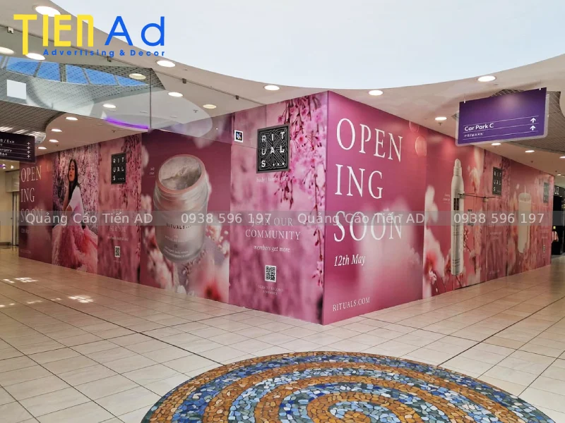 Mẫu thi công hoarding trong tòa nhà, TTTM - 11