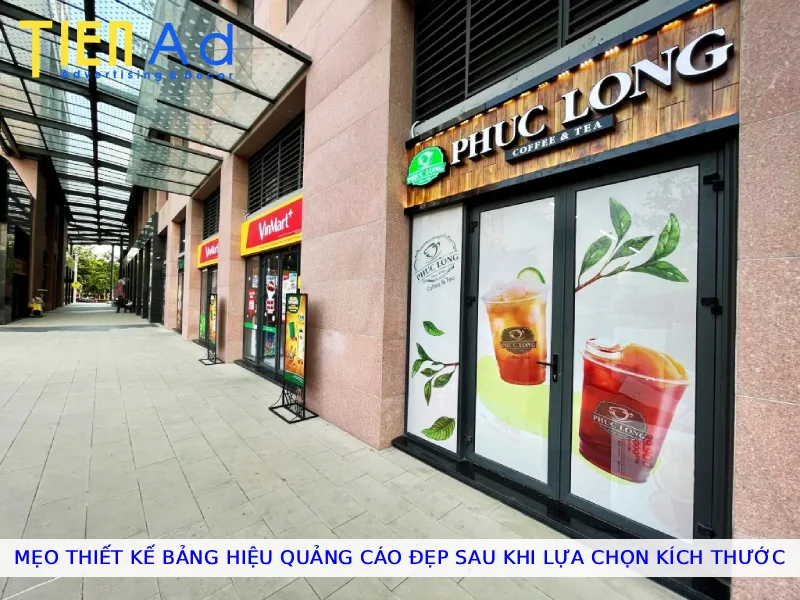 Mẹo thiết kế bảng hiệu quảng cáo đẹp sau khi chọn kích thước