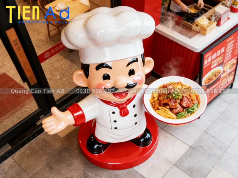 Mô hình đầu bếp composite