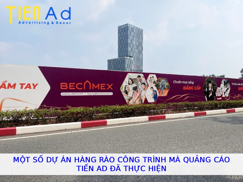 Một số dự án hàng rào công trình mà Quảng Cáo Tiến AD đã thực hiện