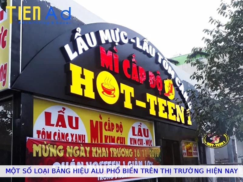 Một số loại bảng hiệu alu phổ biến trên thị trường hiện nay