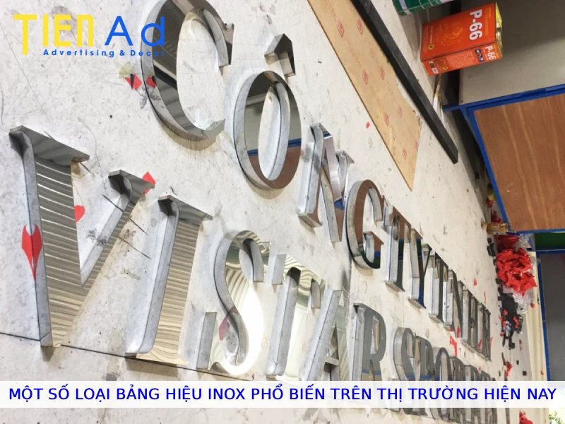 Một số loại bảng hiệu inox phổ biến trên thị trường hiện nay