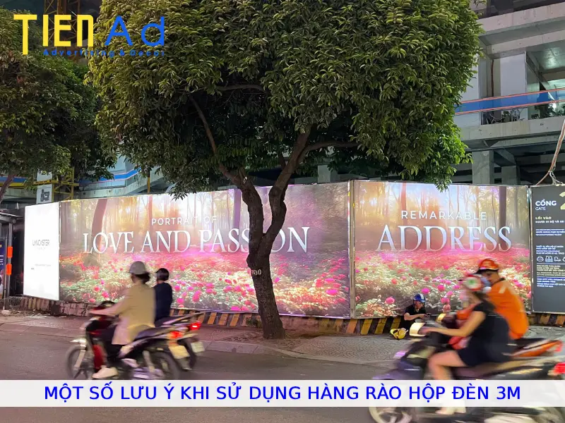 Một số lưu ý khi sử dụng hàng rào hộp đèn 3M
