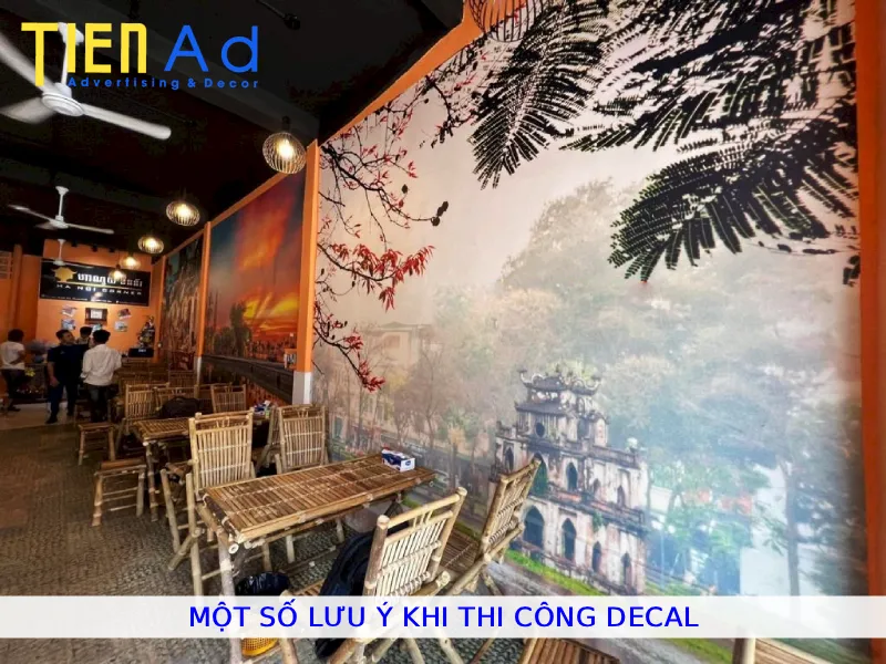Một số lưu ý khi thi công decal