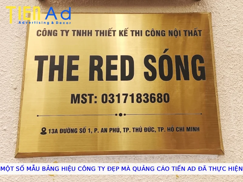 Một số mẫu bảng hiệu công ty đẹp mà Quảng Cáo Tiến AD đã thực hiện