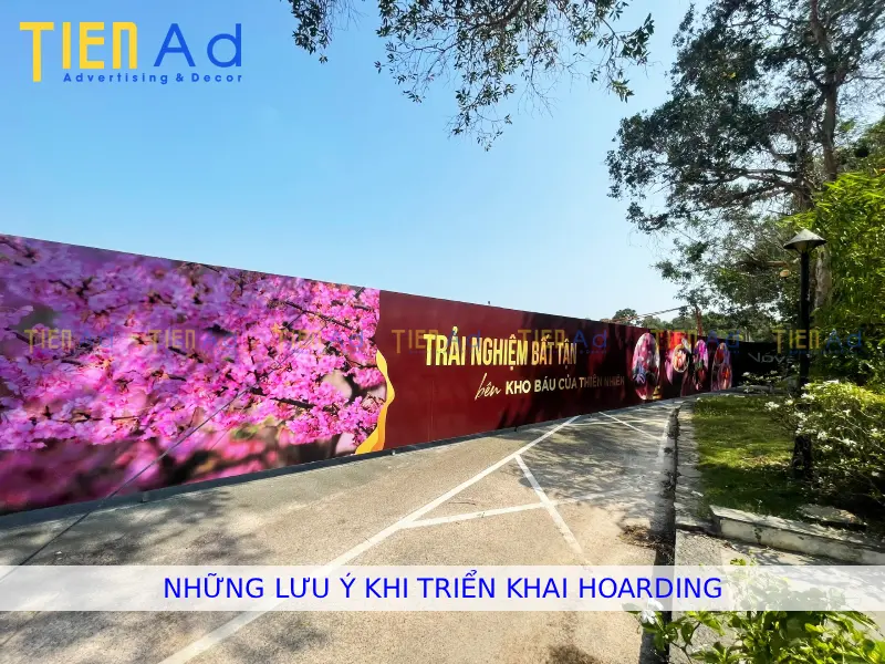 Những lưu ý khi triển khai hoarding
