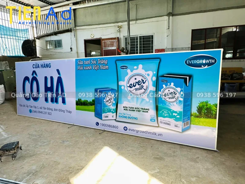 Phân biệt bạt hiflex xuyên đèn và không xuyên đèn khi thay bảng hiệu