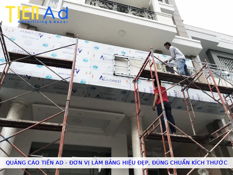 Quảng Cáo Tiến AD Đơn vị làm bảng hiệu đẹp đúng chuẩn kích thước