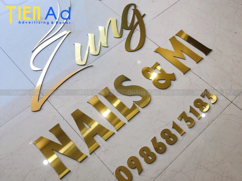 Quảng Cáo Tiến AD chuyên gia công chữ nổi dán tường trọn gói giá rẻ tại TP.HCM