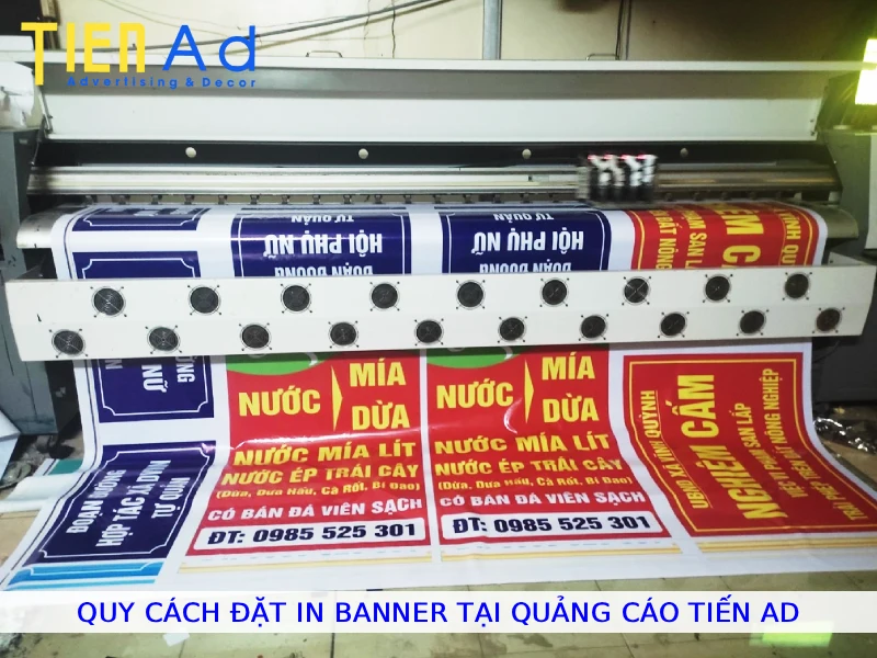Quy cách đặt in banner tại Quảng Cáo Tiến AD