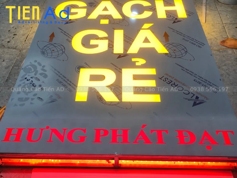 Quy cách gia công hộp đèn alu âm bản