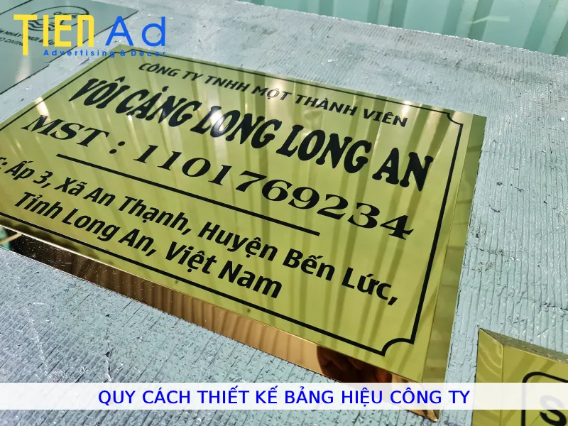 Quy cách thiết kế bảng hiệu công ty