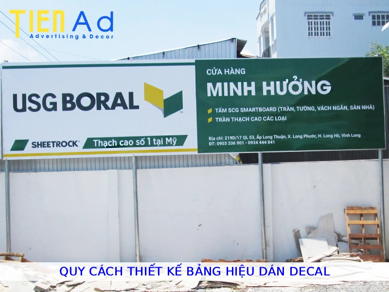 Quy cách thiết kế bảng hiệu dán decal