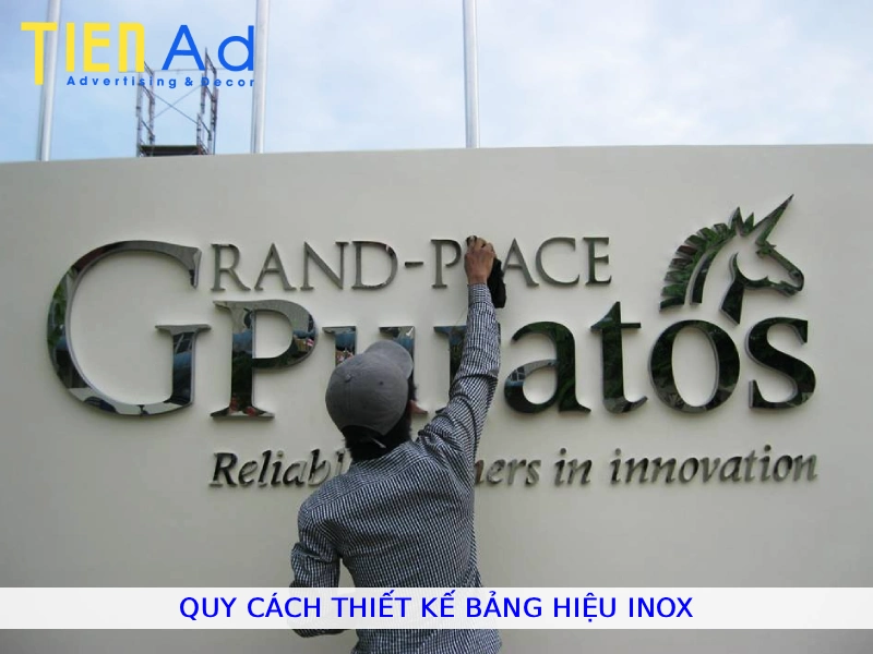 Quy cách thiết kế bảng hiệu inox