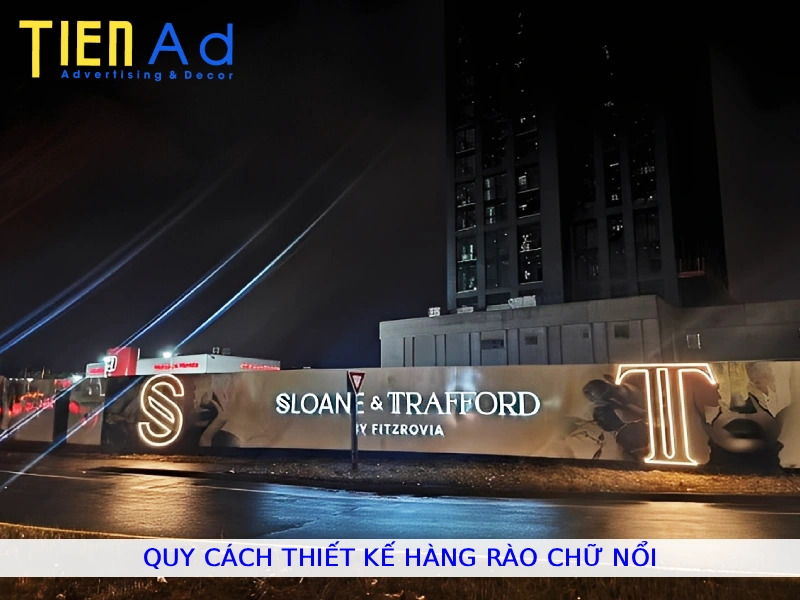 Quy cách thiết kế hàng rào chữ nổi