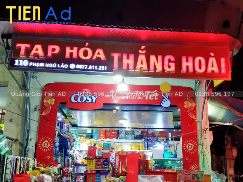 Quy định và tỉ lệ diện tích thông tin trên bảng hiệu tài trợ