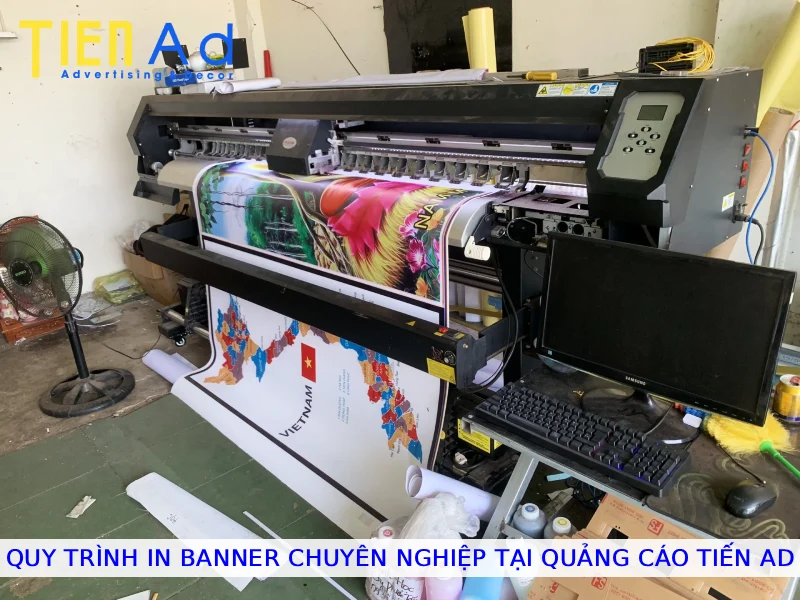 Quy trình in banner chuyên nghiệp tại Quảng Cáo Tiến AD