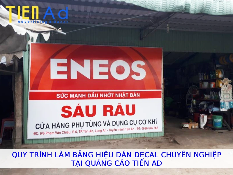 Quy trình làm bảng hiệu dán decal chuyên nghiệp tại Quảng Cáo Tiến AD