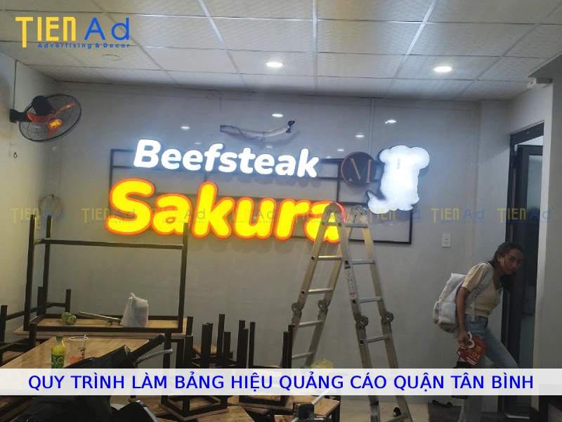 Quy trình làm bảng hiệu quảng cáo Quận Tân Bình