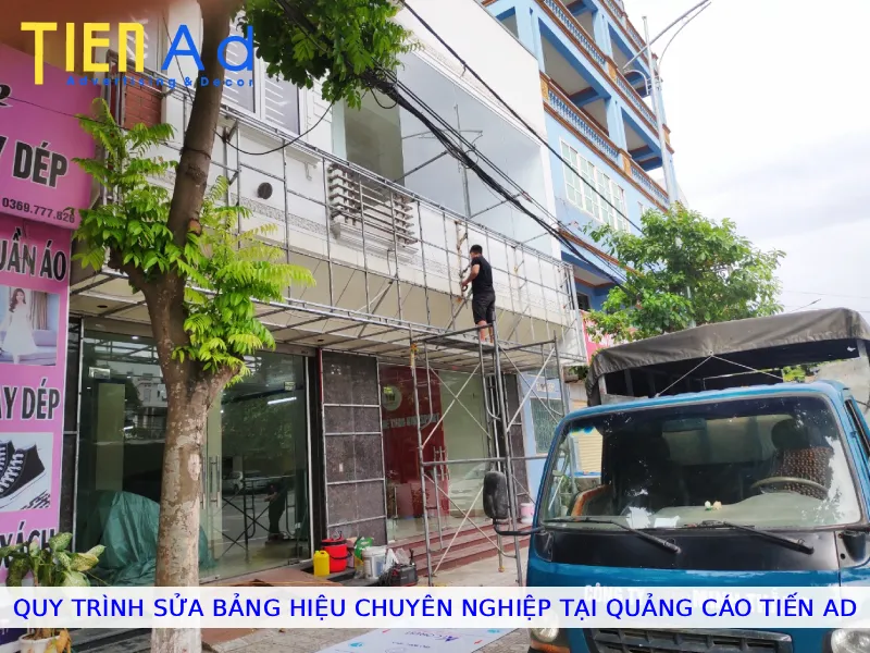 Quy trình sửa bảng hiệu chuyên nghiệp tại Quảng Cáo Tiến AD