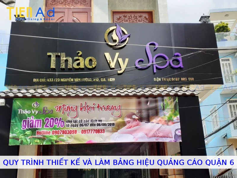 Quy trình thiết kế và làm bảng hiệu quảng cáo Quận 6