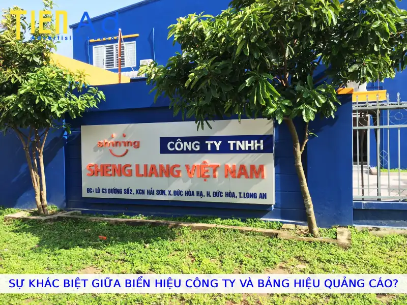 Sự khác biệt giữa biển hiệu công ty và bảng hiệu quảng cáo