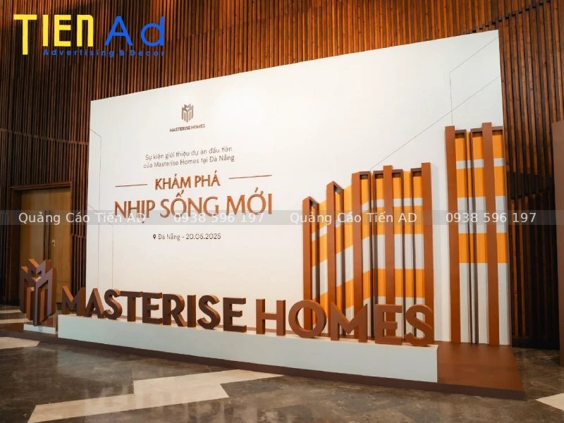 Thi công backdrop bất động sản