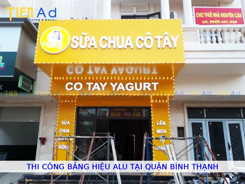 Thi công bảng hiệu alu tại Quận Bình Thạnh