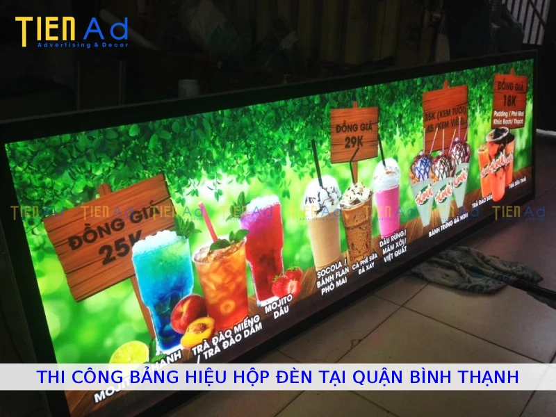 Thi công bảng hiệu hộp đèn tại Quận Bình Thạnh