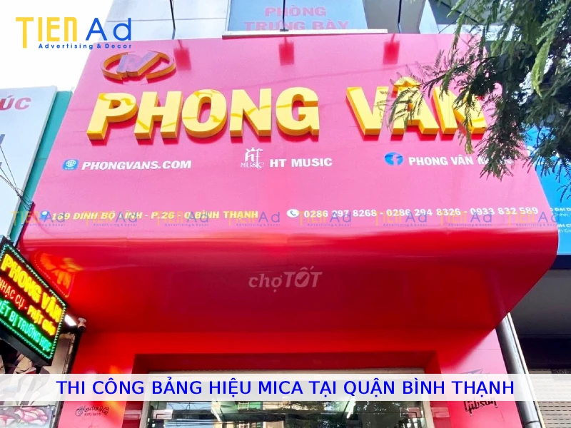 Thi công bảng hiệu mica tại Quận Bình Thạnh