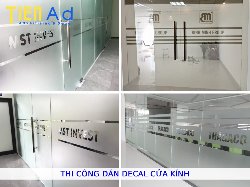 Thi công dán decal cửa kính