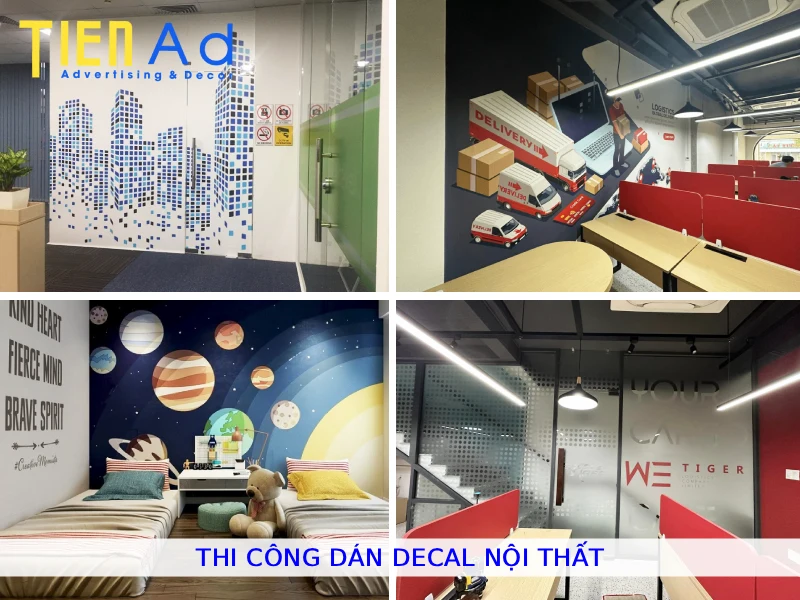 Thi công dán decal nội thất