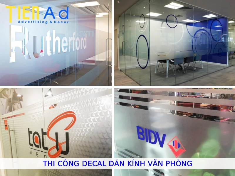 Thi công decal dán kính văn phòng
