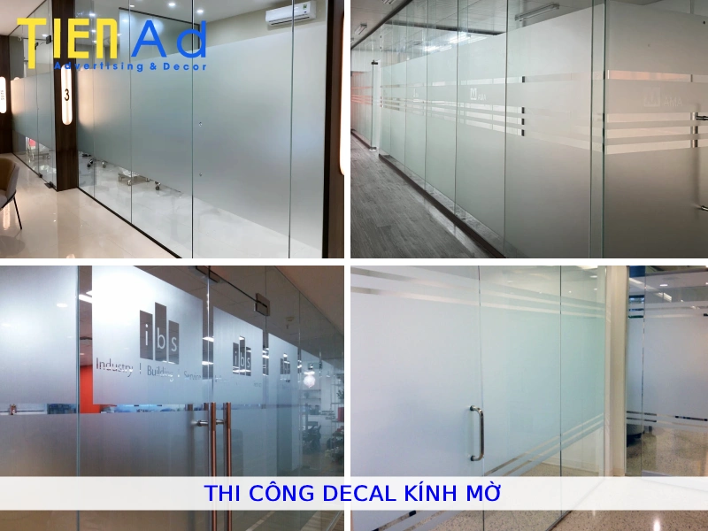 Thi công decal kính mờ