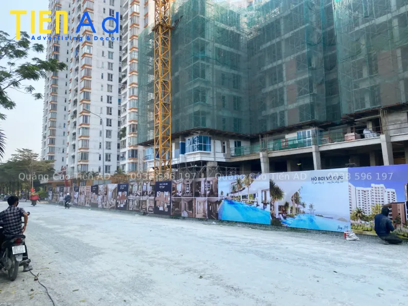 Thi công hàng rào công trình cho Intresco dự án khu dân cư 13E - 3