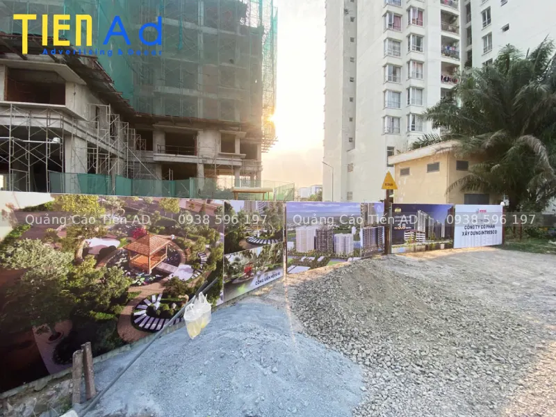 Thi công hàng rào công trình cho Intresco dự án khu dân cư 13E - 6