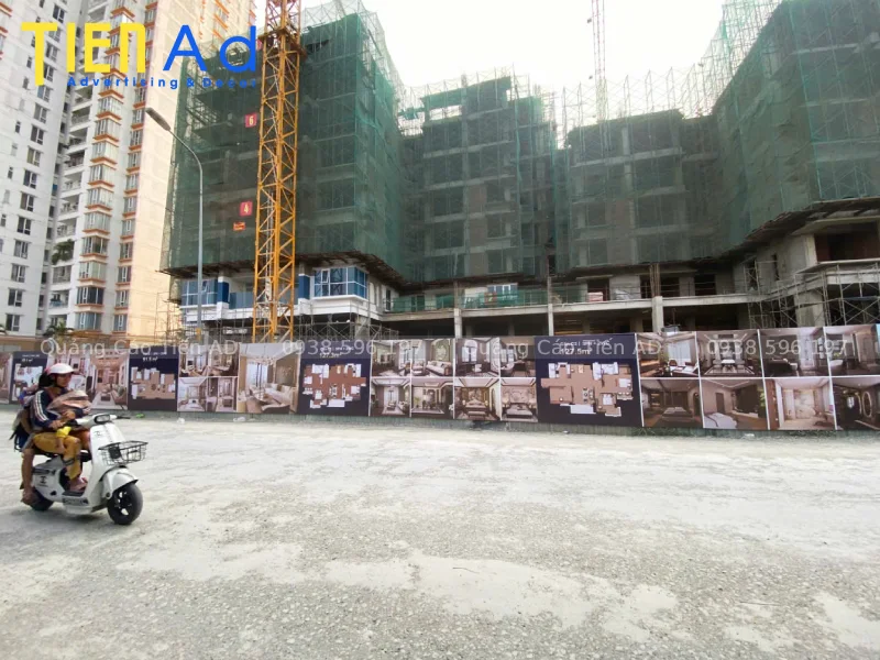 Thi công hàng rào công trình cho Intresco dự án khu dân cư 13E - 7