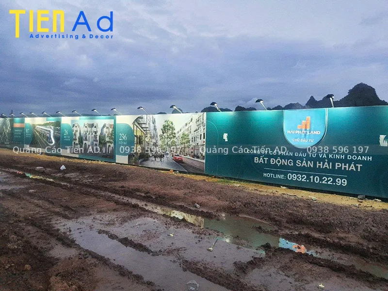 Thi công hàng rào quảng cáo dự án bất động sản chuyên nghiệp, giá cạnh tranh tại Tiến AD