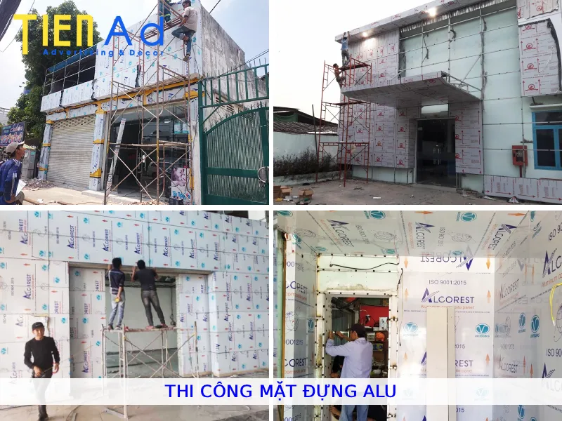 Thi công mặt dựng alu